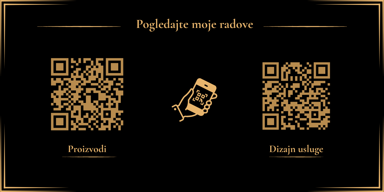 Zadnja strana vizitke sa QR kodovima